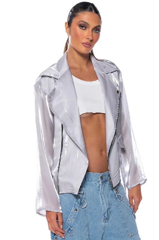 TELL ME MORE MESH MOTO JACKET