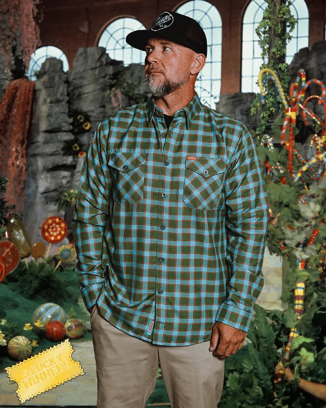 Seasonal clearance – Save on all clothing essentials this weekend. The Golden Ticket Flannel Seasonal clearance – Save on all clothing essentials this weekend. The Golden Ticket Flannel
