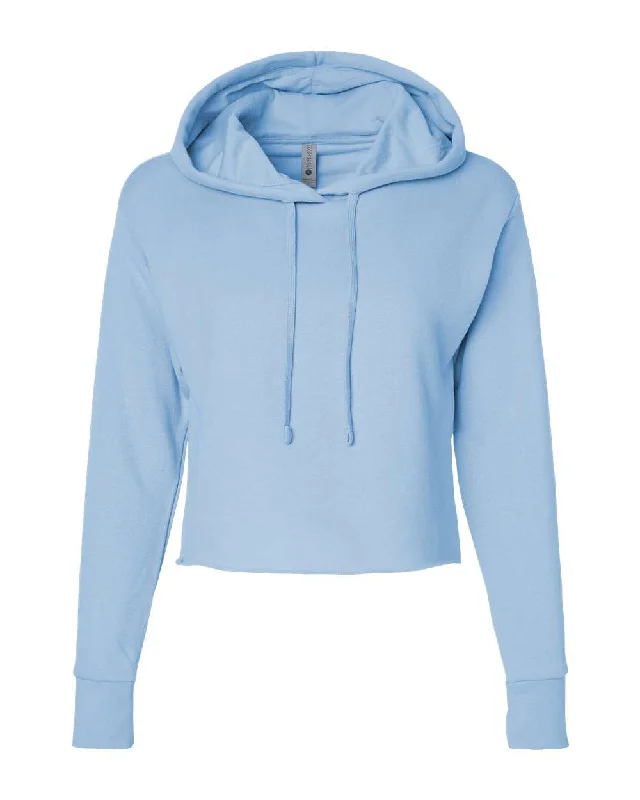 Women's Laguna Sueded Raw Edge Crop Hoodie