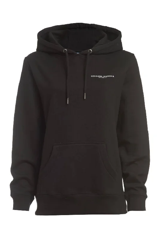 Women's Organic Cotton Hoodie In Black