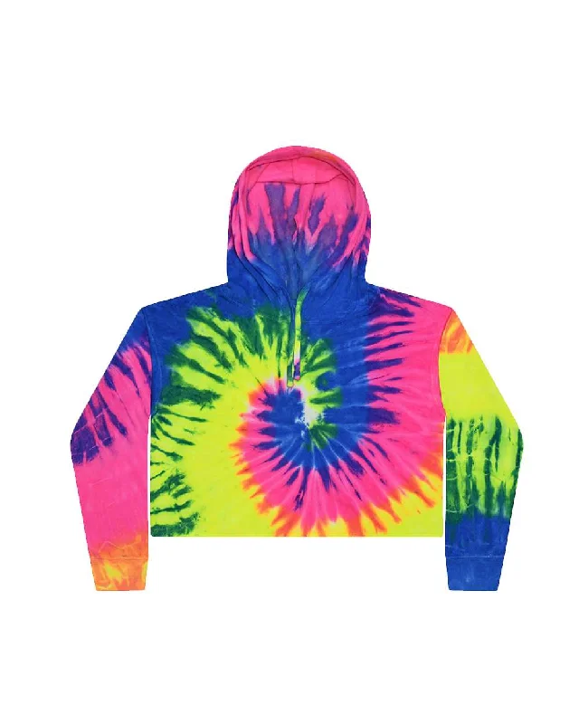 Women's Tie-Dyed Crop Hooded Sweatshirt