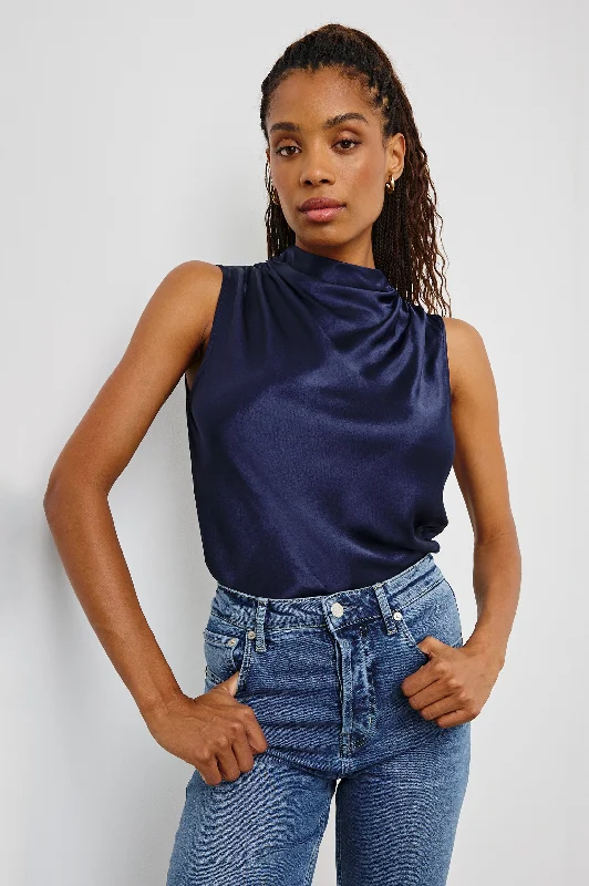 KALEEN TOP - NAVY