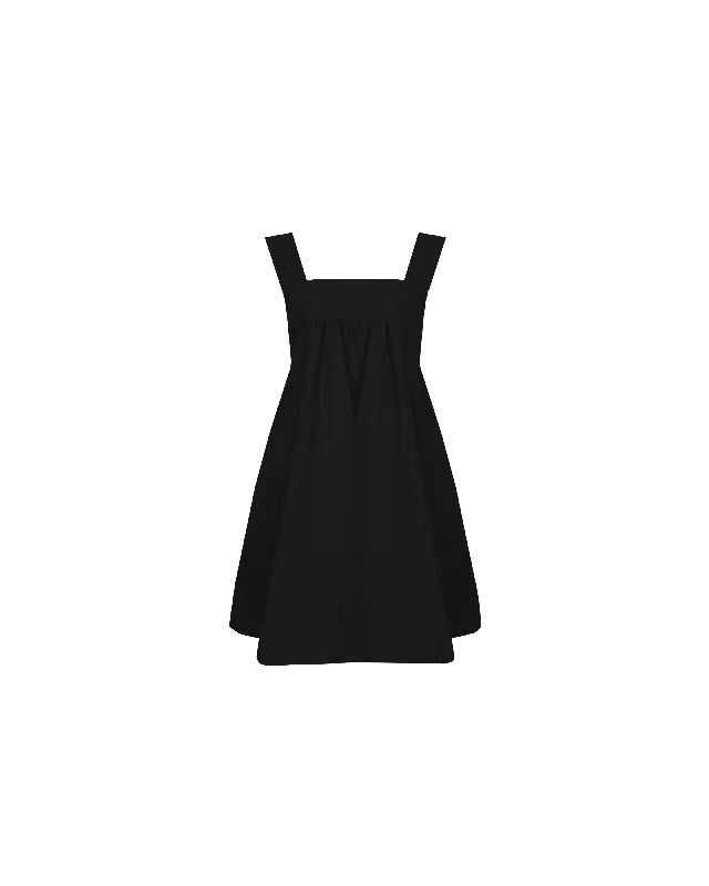 MARGIE TIE MINI DRESS BLACK