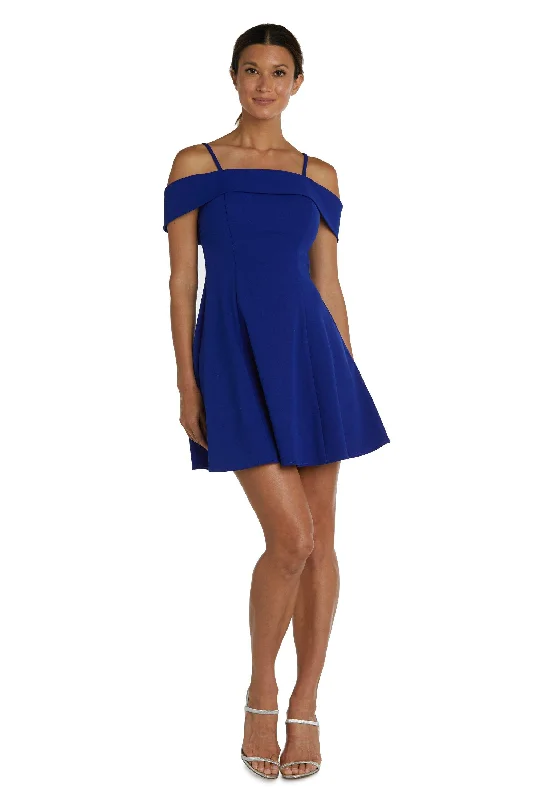 Morgan & Co 12857 Short Off Shoulder Cocktail Dress