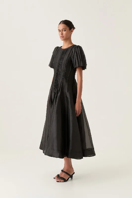 Nova Pleated Midi Dress