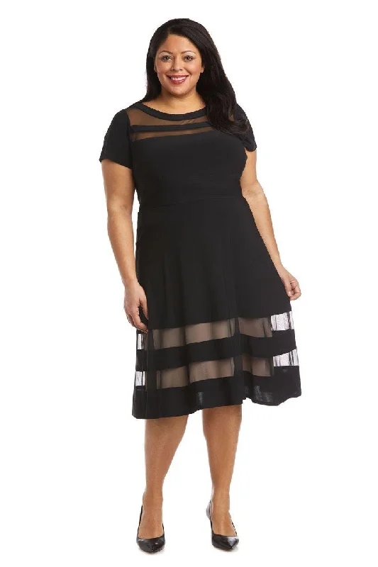 R&M Richards 7771W Short Plus Size Cocktail Dress