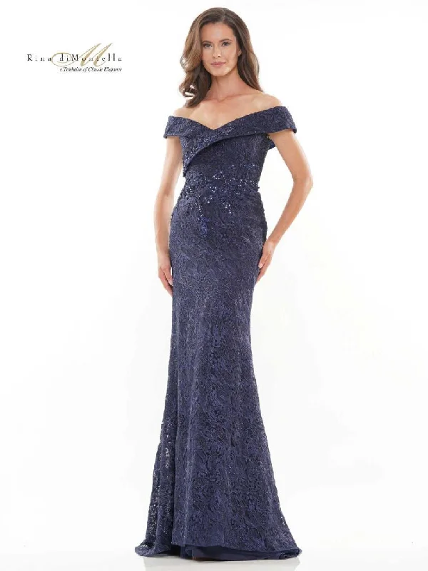 Rina di Montella Long Formal Off Shoulder Gown 2740