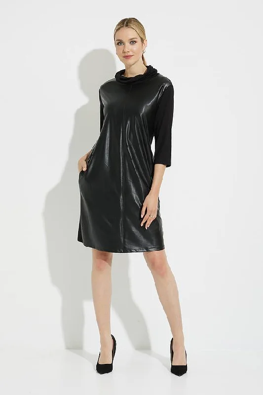 Comfortable yet fashionable women’s wear   Joseph Ribkoff Leatherette Dress