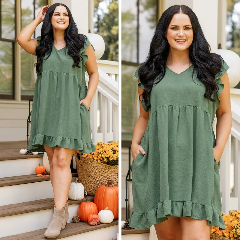 Stylish clothing designed to flatter every woman   Cozy Cabana Dress, Dusty Olive