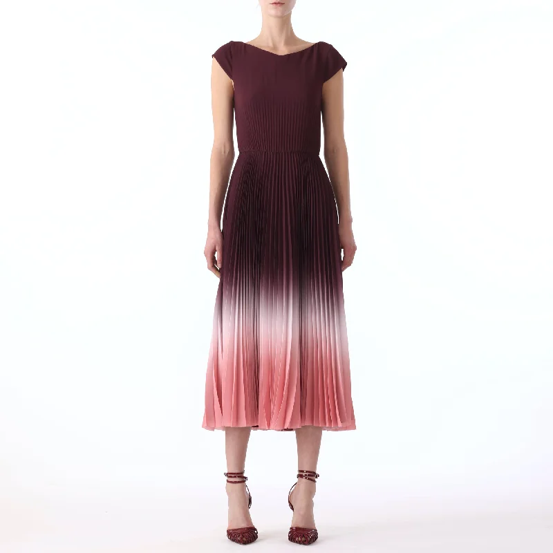 Timeless women’s fashion for any occasion   DIP DYE MAROCAINE CREPE PLEATED DRESS