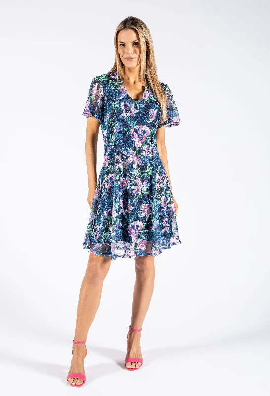 Casual outfits that elevate your style   Floral Lace Printed Dress
