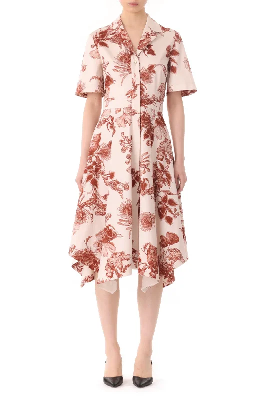 Feminine silhouettes for the modern woman FOREST FLORAL PRINTED SHIRTDRESS WITH HANDKERCHIEF Feminine silhouettes for the modern woman FOREST FLORAL PRINTED SHIRTDRESS WITH HANDKERCHIEF