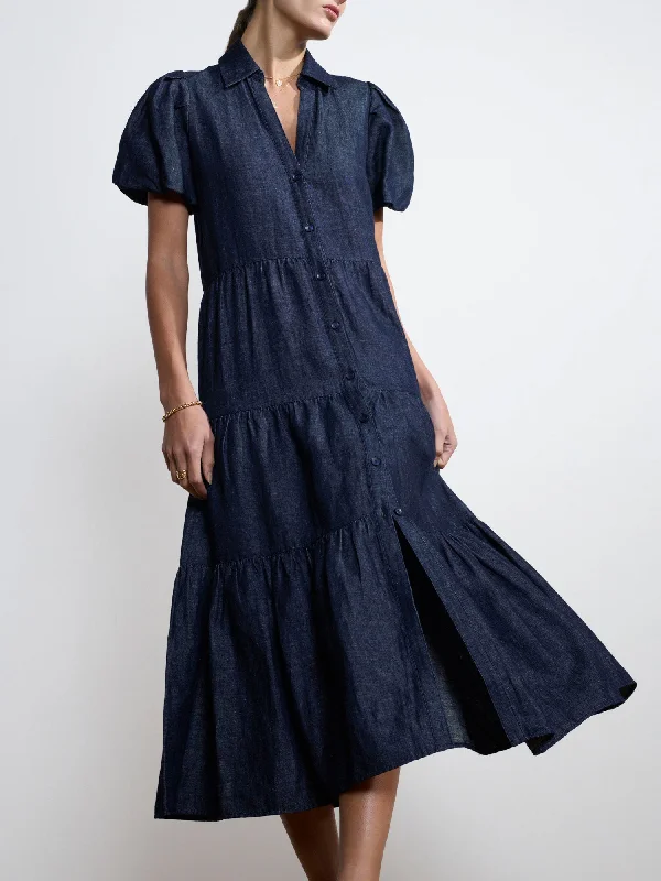 Create a timeless wardrobe with fashionable pieces   The Havana Indigo Dress
