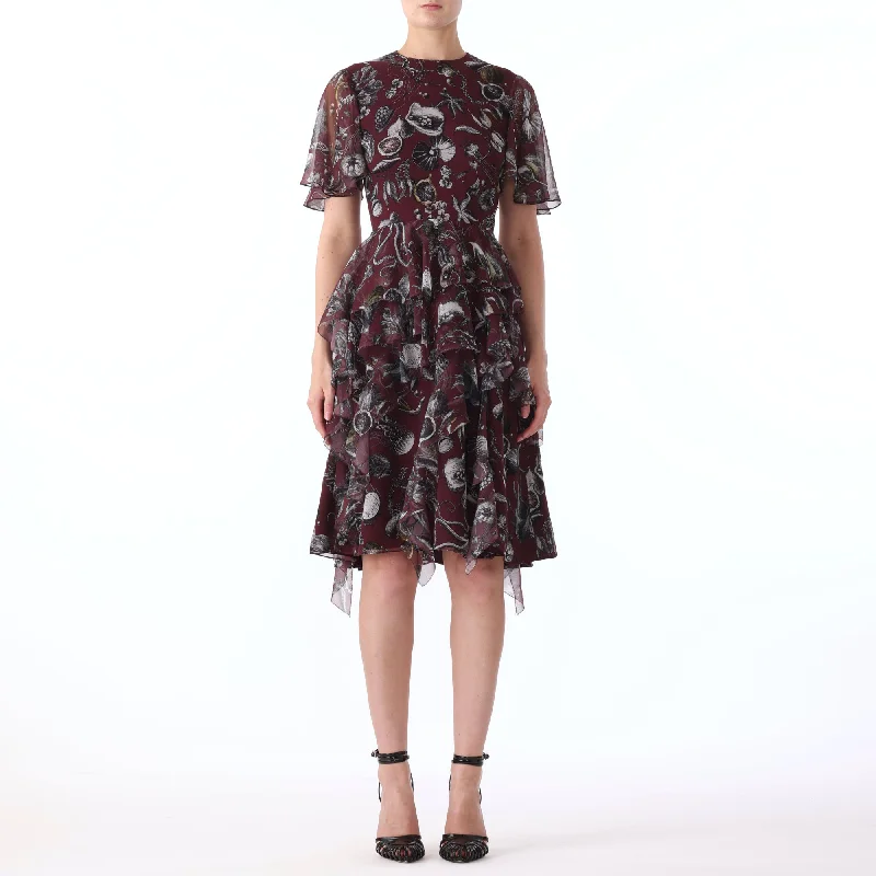 Look and feel your best in our women’s wear S/S MARINE PRINT CHIFFON DAY DRESS WITH RUFFLE DETAIL Look and feel your best in our women’s wear S/S MARINE PRINT CHIFFON DAY DRESS WITH RUFFLE DETAIL