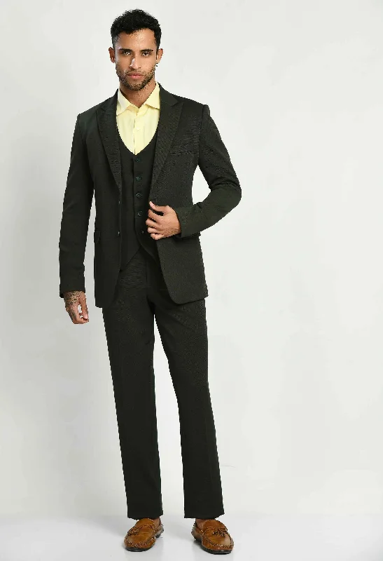 Limited-time offer!  3-Piece Plain Smart Fit Suit Set