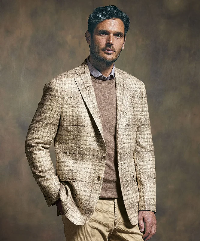 Shop affordable clothing – Limited-time only!  Wool-Silk-Cashmere Plaid Sport Coat