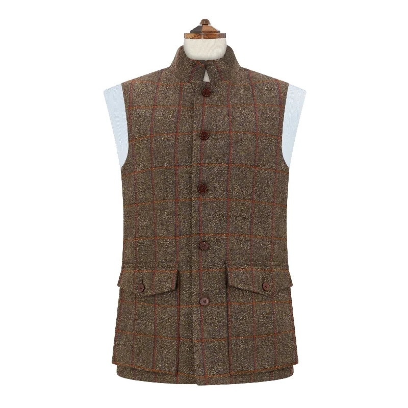 Don’t wait – Shop now for limited-time discounts on trendy clothing.  Arthur Green Rust Check Tweed Gilet