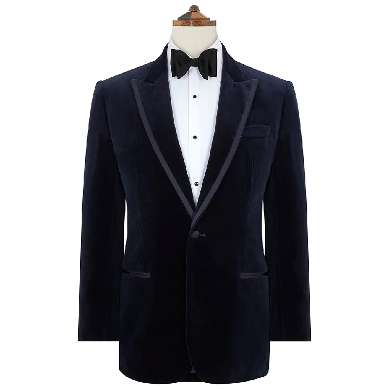 Men’s wardrobe essentials now at unbeatable prices.  Balinteer Navy Velvet Jacket