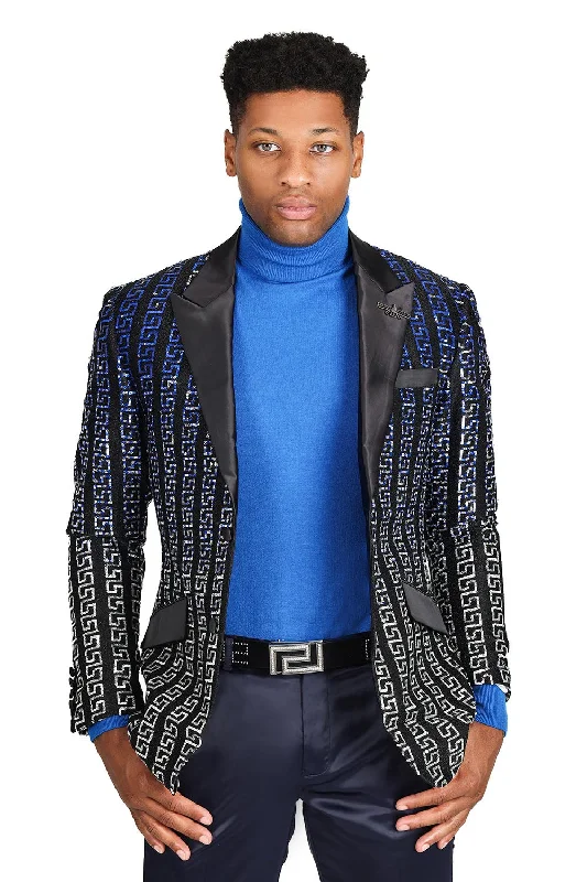 Exclusive discounts on all types of clothing – Shop now! Barabas Greek Motif Sequin Blazer Royal/Silveri Exclusive discounts on all types of clothing – Shop now! Barabas Greek Motif Sequin Blazer Royal/Silveri