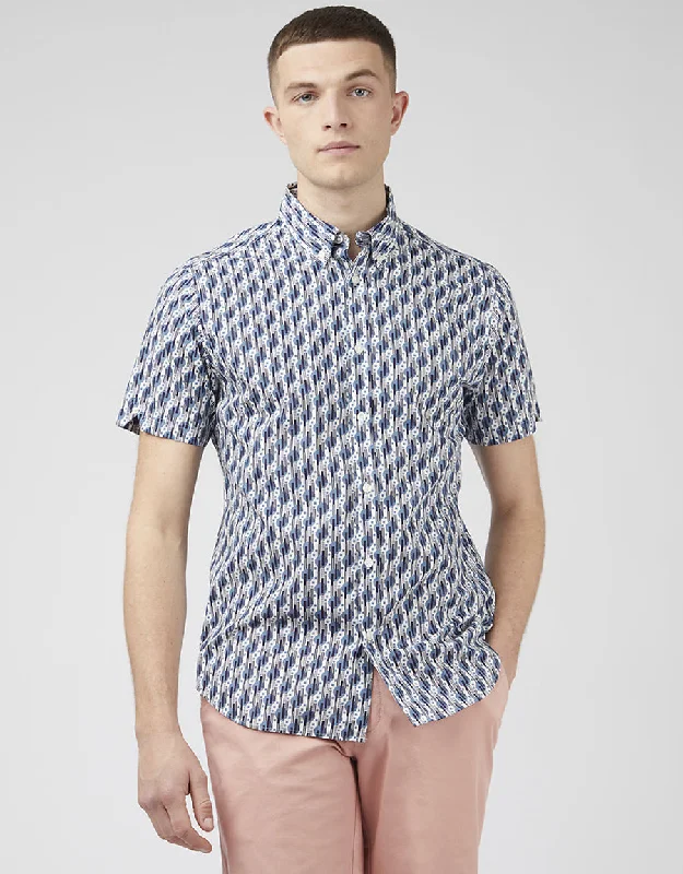 Get trendy clothes for less – Big savings on fashion basics! Ben Sherman Retro Print Blue Shadow Short Sleeve Shirt Get trendy clothes for less – Big savings on fashion basics! Ben Sherman Retro Print Blue Shadow Short Sleeve Shirt