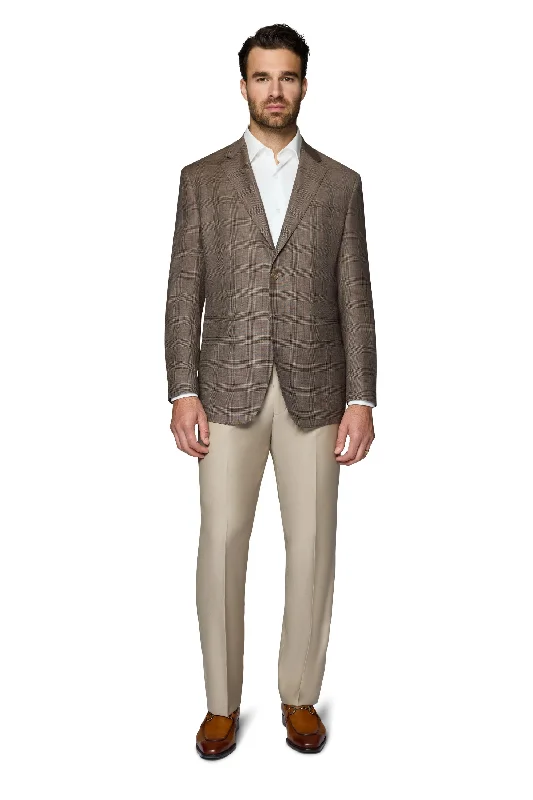 Get men’s fashion for less – shop the best deals of the year.  Berragamo Wool Sport Coat Modern Fit - Brown Plaid