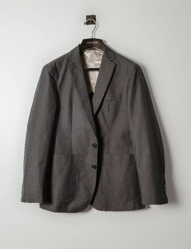 Flash sale on trendy clothing – Limited time offers available online. BKT35 Unstructured Jacket in Cotton Twill - Char Flash sale on trendy clothing – Limited time offers available online. BKT35 Unstructured Jacket in Cotton Twill - Char