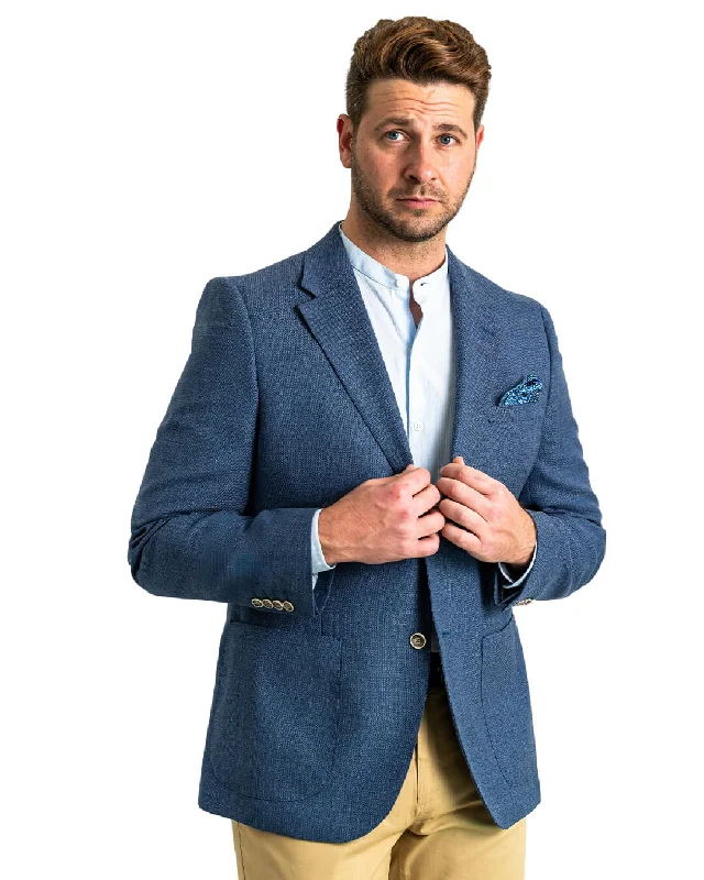 Upgrade your wardrobe with stylish men's apparel – now on sale!  Blue Reda Super 110s Basketweave Jacket