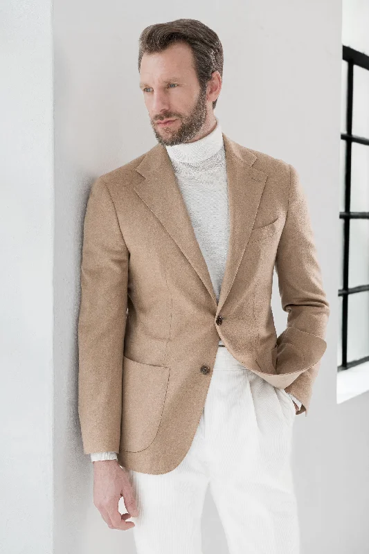 Shop affordable clothing – Limited-time only!  Camel Jacket in Loro Piana fabric - Made in Italy