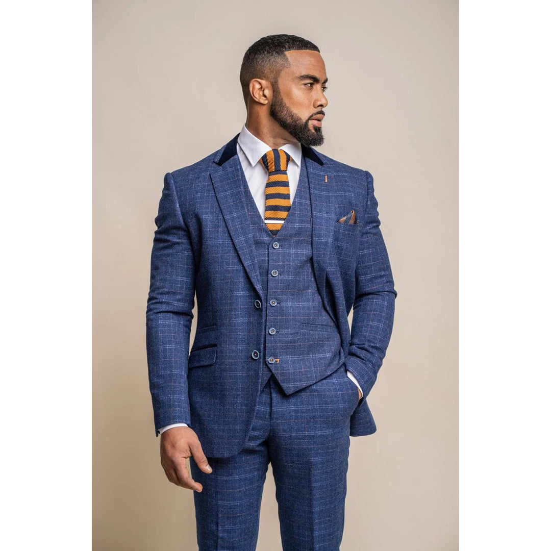 Special offers on the latest clothing collections – Don’t miss out!  Kaiser - Men's Tweed Check Blue Blazer