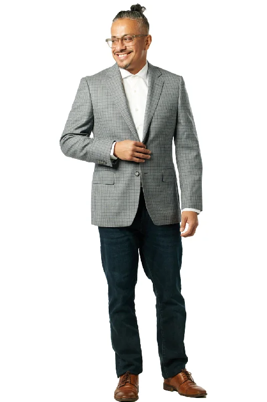 Massive markdowns on clothing items you love – Hurry before they’re gone!  Classic Fit Grey Microbox Sport Jacket ST-SJ-409