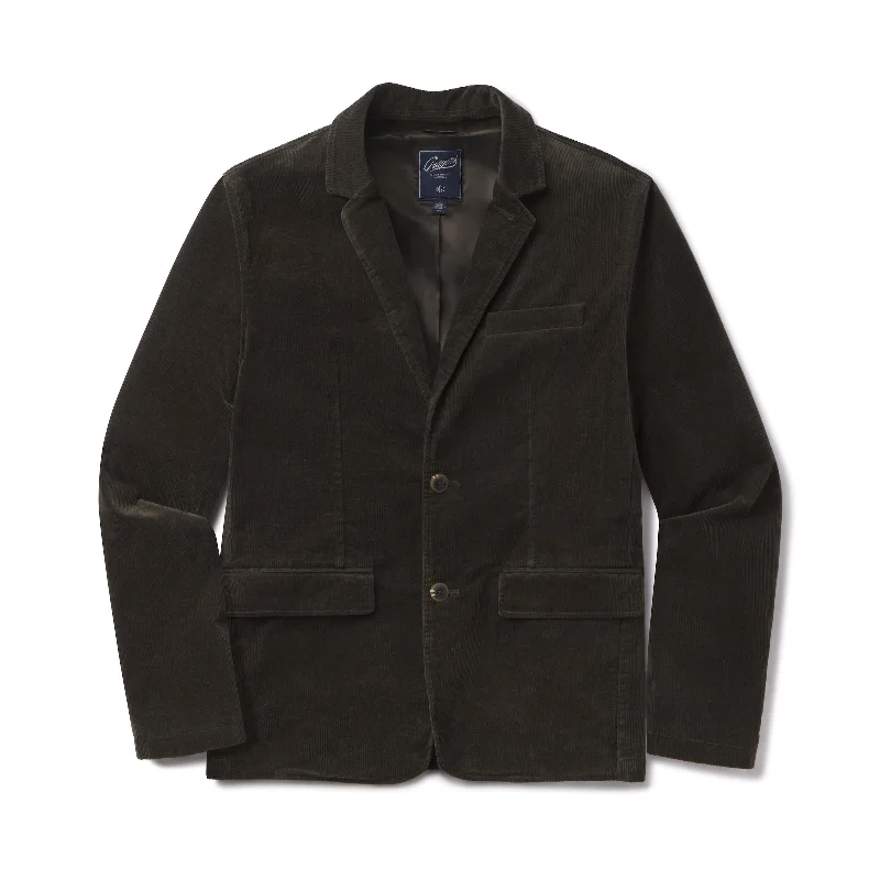 Massive discounts on all clothing items – Shop now for the best prices.  Corduroy Stretch Slim Fit Blazer - Dark Olive