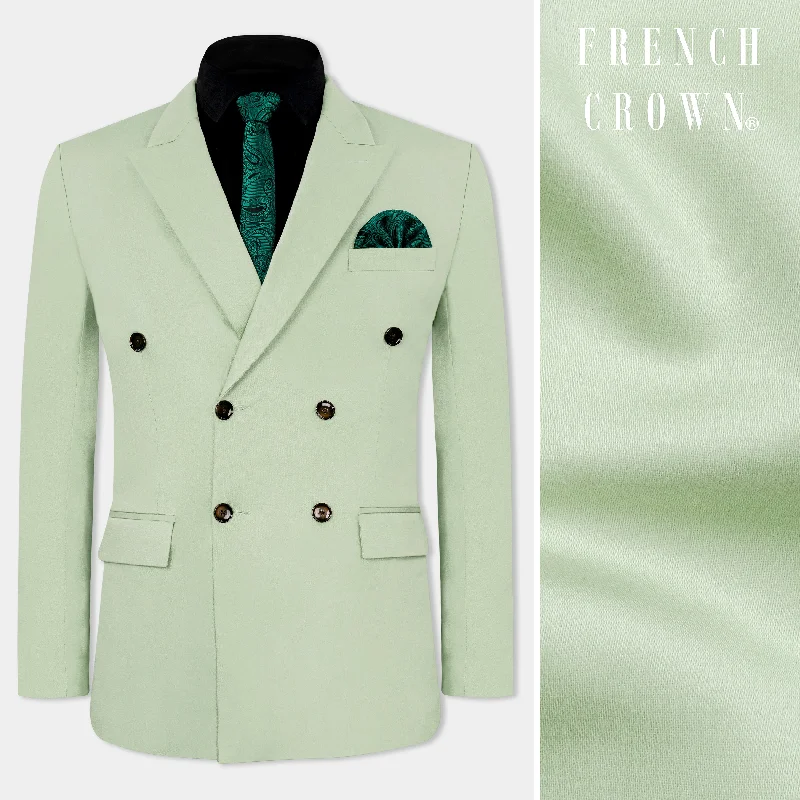 Big discounts – don’t miss out! Coriander Green Double Breasted Premium Cotton Stretchable Traveler Blazer Big discounts – don’t miss out! Coriander Green Double Breasted Premium Cotton Stretchable Traveler Blazer