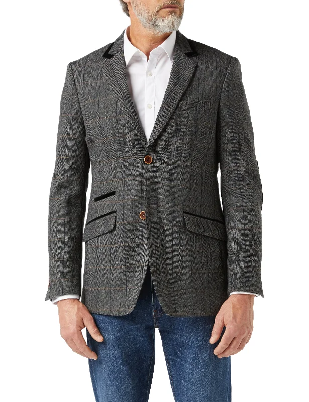Bundle and save: Shop men’s fashion and enjoy exclusive discounts.  ELTON - Black Tweed Check Blazer