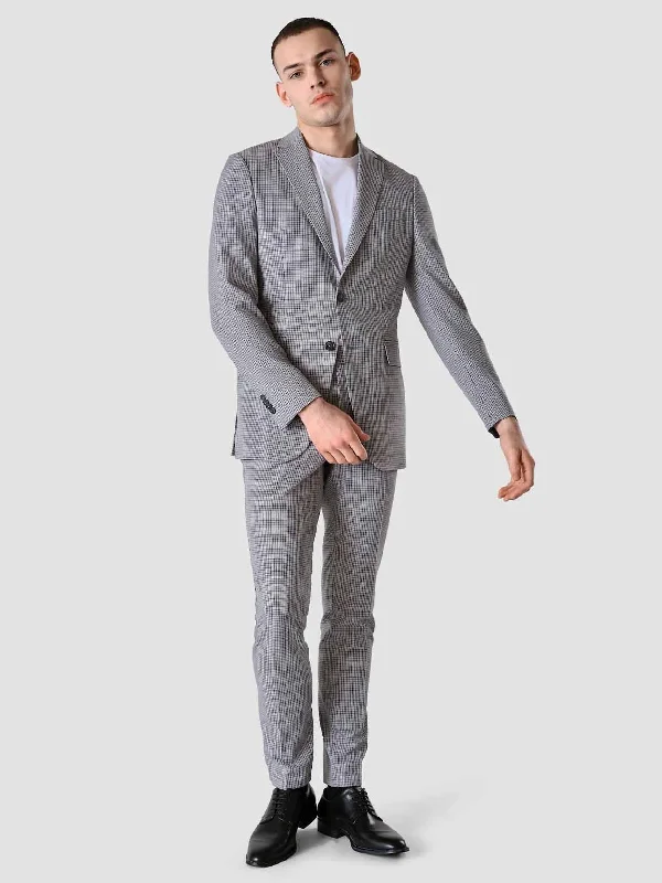Upgrade your wardrobe with stylish clothing at discounted prices.  Essential Suit Duo Check Blue