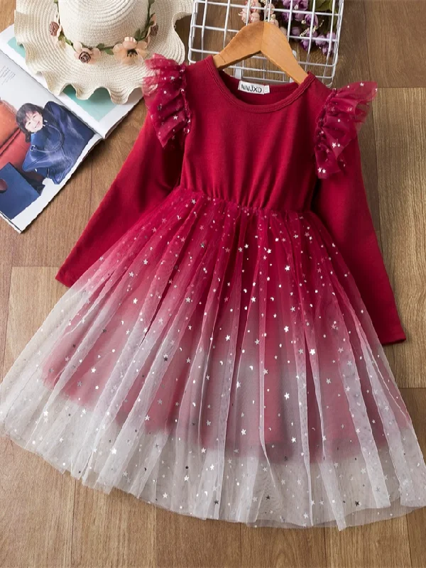 Oh Starry Night Sequin Tulle Party Dress