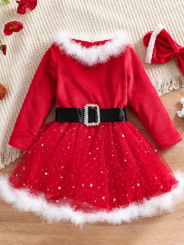 T'was A Starry Christmas Santa Tutu Dress