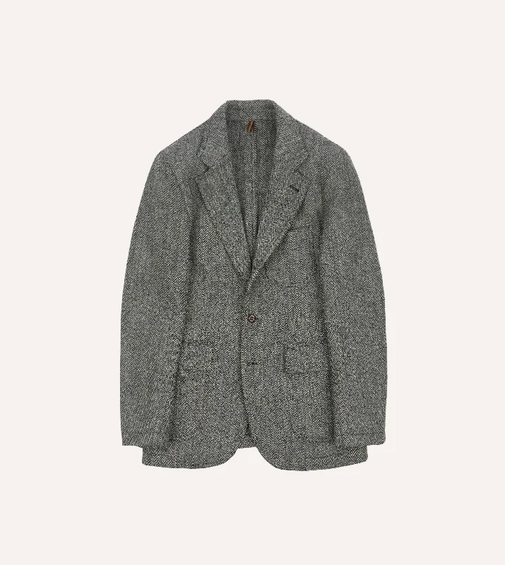 Flash sale: Men’s clothing essentials at irresistible prices!  Grey Herringbone Harris Tweed Games Blazer Mk. VII