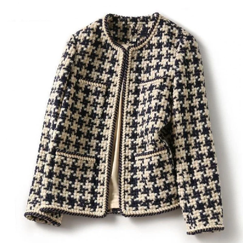 Hurry, the best clothing deals won’t last – Shop now for major savings.  Grid Plaid Tweed Jacket Women