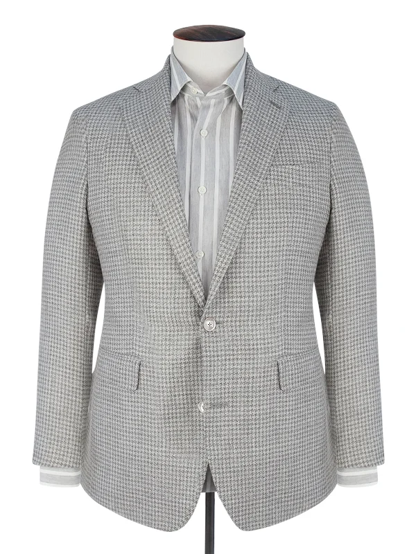 Best clothing deals . – Save up to 70% on trendy styles.  Pienza Blazer Taupe Wool Silk & Linen Houndstooth Heather