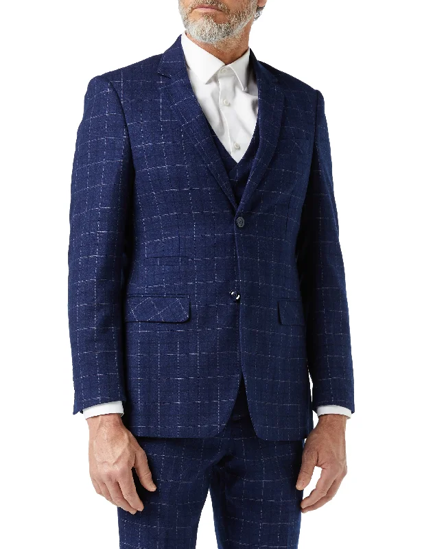 Don’t wait – shop the biggest sale of the season on men’s clothing! HECTOR - NAVY GRID WINDOWPANE CHECK JACKET & WAISTCOAT Don’t wait – shop the biggest sale of the season on men’s clothing! HECTOR - NAVY GRID WINDOWPANE CHECK JACKET & WAISTCOAT
