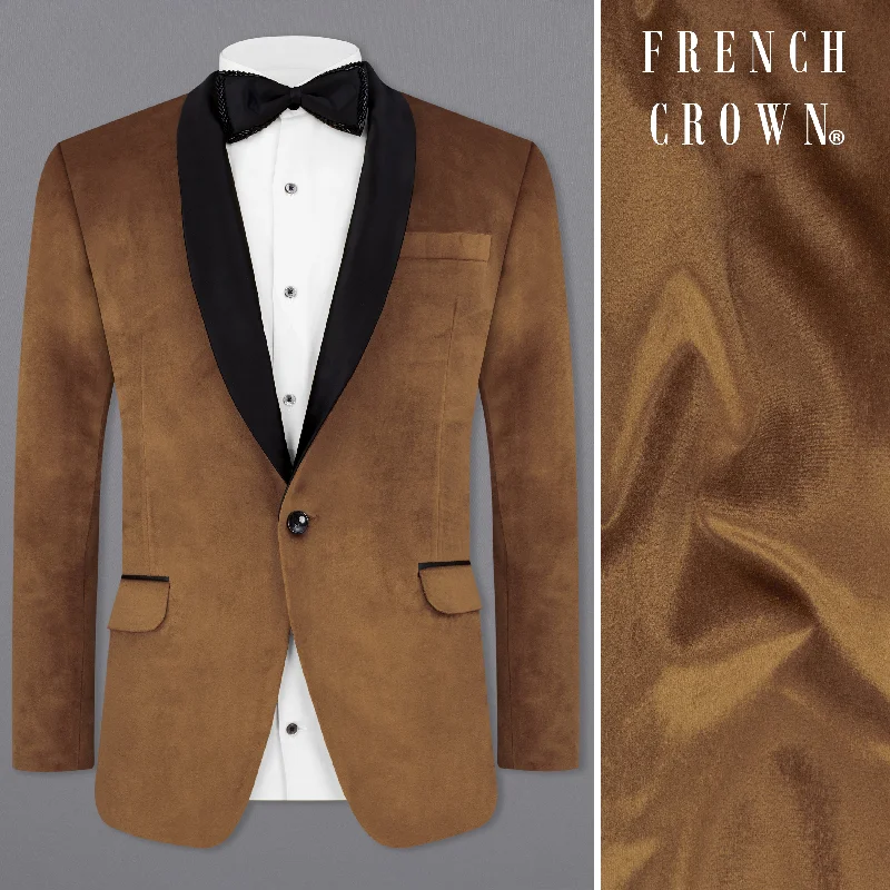 Final clearance: Men’s clothing items up to 70% off! Ironstone Brown Velvet Tuxedo Designer Blazer Final clearance: Men’s clothing items up to 70% off! Ironstone Brown Velvet Tuxedo Designer Blazer