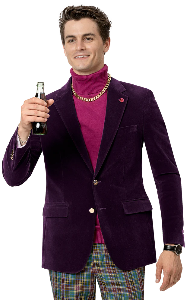 Shop online now for exclusive savings on men’s  clothing.  Kent & Park J134 Velvet Slim Fit Blazer Plum