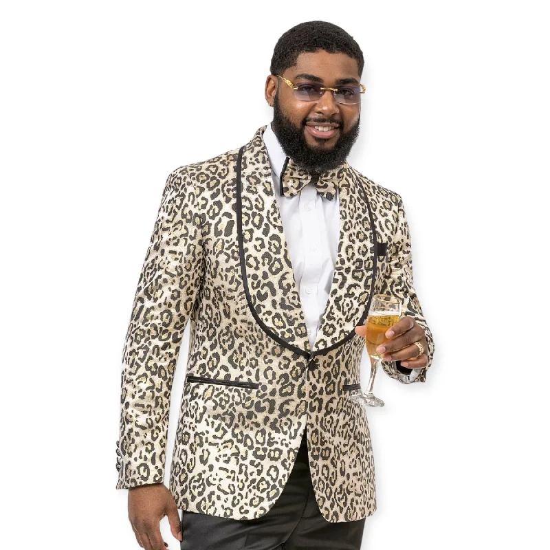 Save big on men’s casual wear – today only!  KENT & PARK: Leopard Blazer J145
