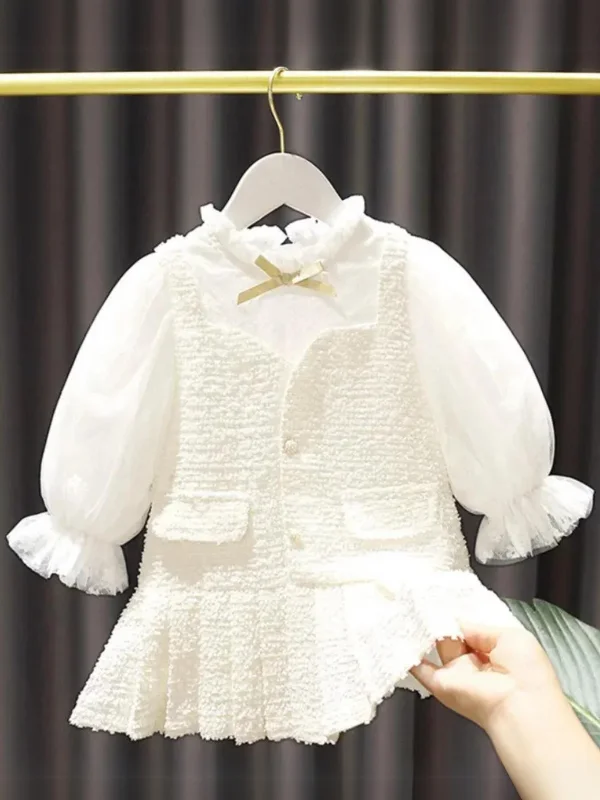 Girls Adorable Long Sleeve Dress  - Elegant and Stylish