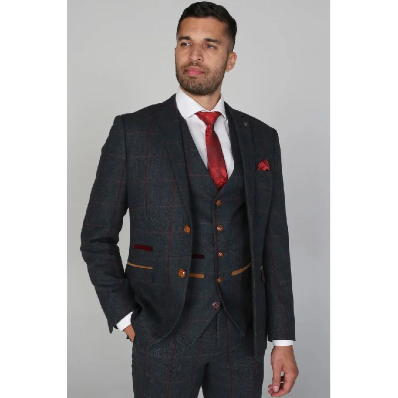 Fresh clothing styles are here – Shop now for exclusive discounts!  Madrid - Men's Blue Tweed Blazer