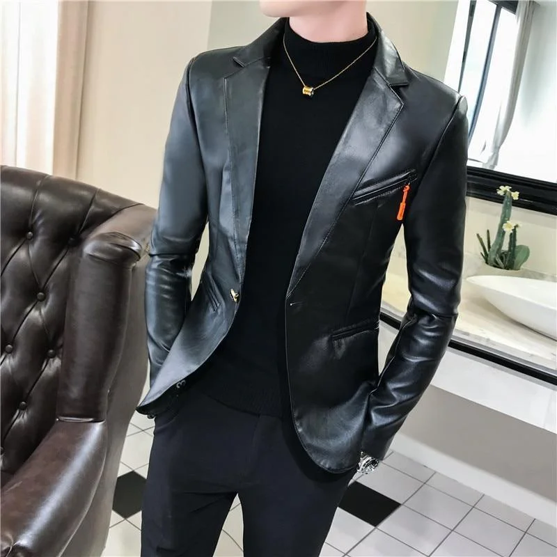 Shop the latest men’s styles at unbelievable prices. Men's Blazer Faux Leather Blazer Slim Fit Shop the latest men’s styles at unbelievable prices. Men's Blazer Faux Leather Blazer Slim Fit