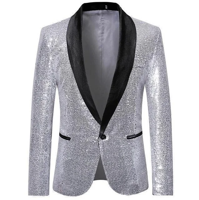 Shop now for the latest fashion trends and enjoy special promotions! Men's Blazer Wedding Sequin Party Blazer Slim Fit Shop now for the latest fashion trends and enjoy special promotions! Men's Blazer Wedding Sequin Party Blazer Slim Fit