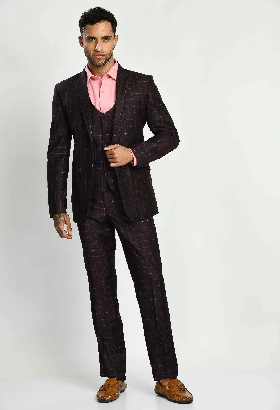– Shop trendy clothing now.  Men's Tuxedo Wine Suit Set