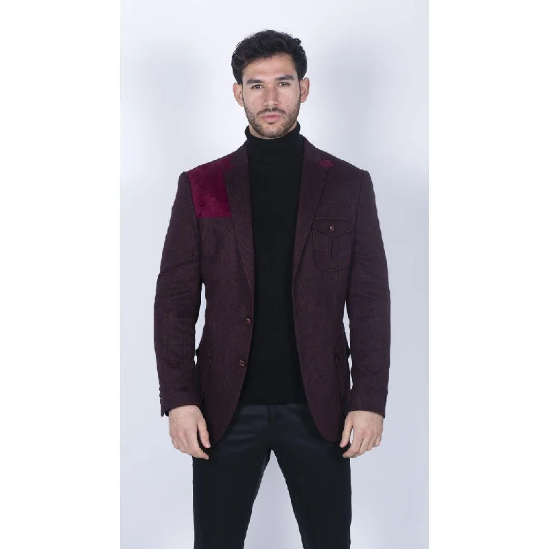 Best deals fashion – Don’t miss the latest clothing discounts. Mens Wool Tweed Shooting Jacket Hunting Blazer Check Elbow Patch Wine Vintage Best deals fashion – Don’t miss the latest clothing discounts. Mens Wool Tweed Shooting Jacket Hunting Blazer Check Elbow Patch Wine Vintage