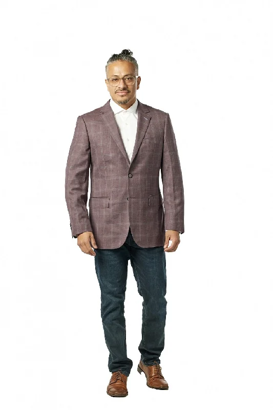 Shop stylish and affordable clothes – Modern Fit Deep Lavender Windowpane Sport Jacket B-SJ-613 Shop stylish and affordable clothes – Modern Fit Deep Lavender Windowpane Sport Jacket B-SJ-613